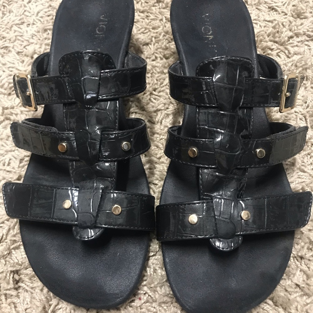 Black Vionic Wedges